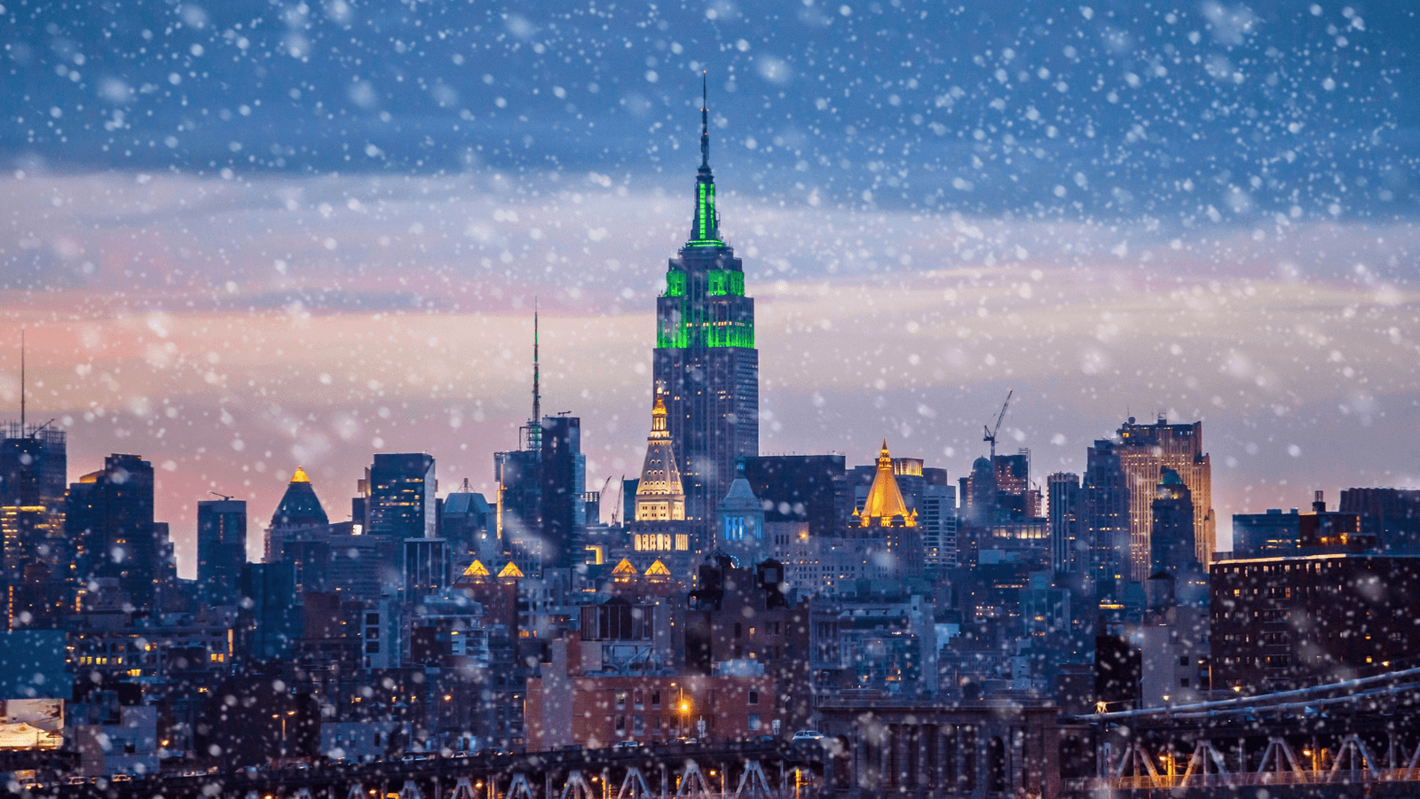 New York City decorated for the holidays