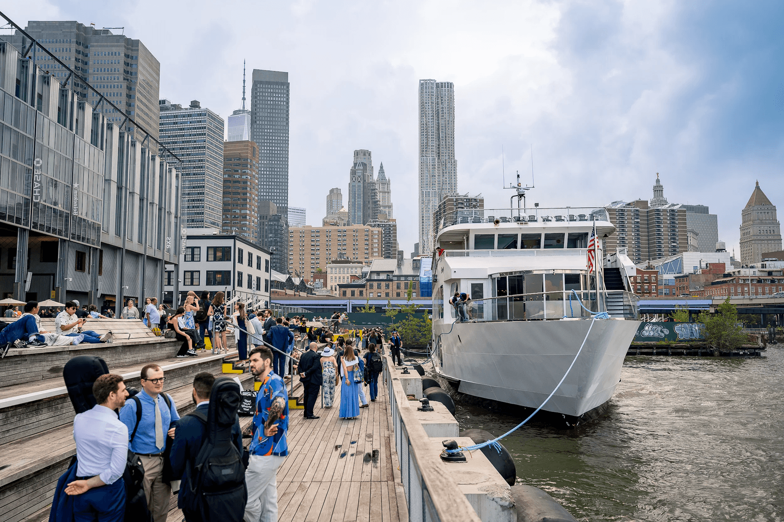 A birthday party aboard a yacht