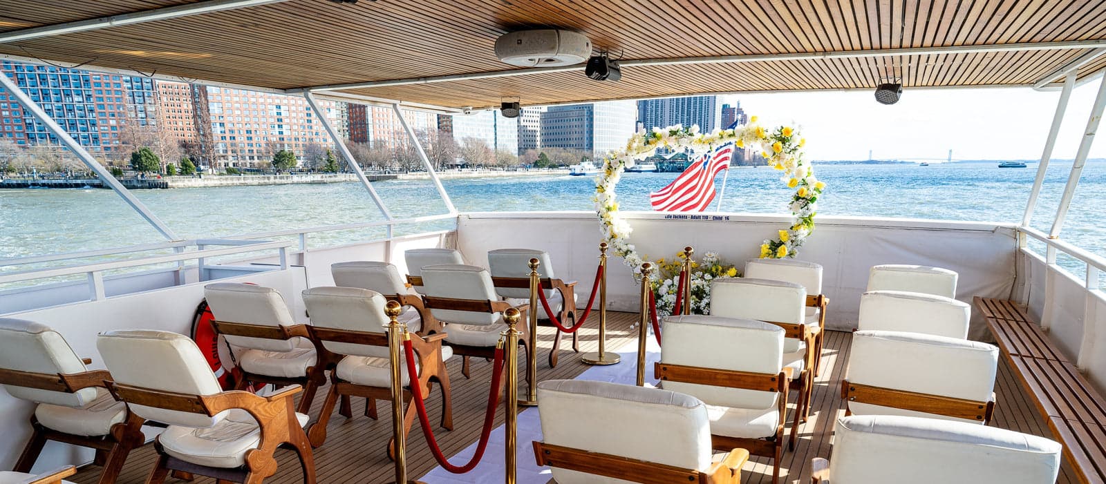 A bridal shower celebration on the water