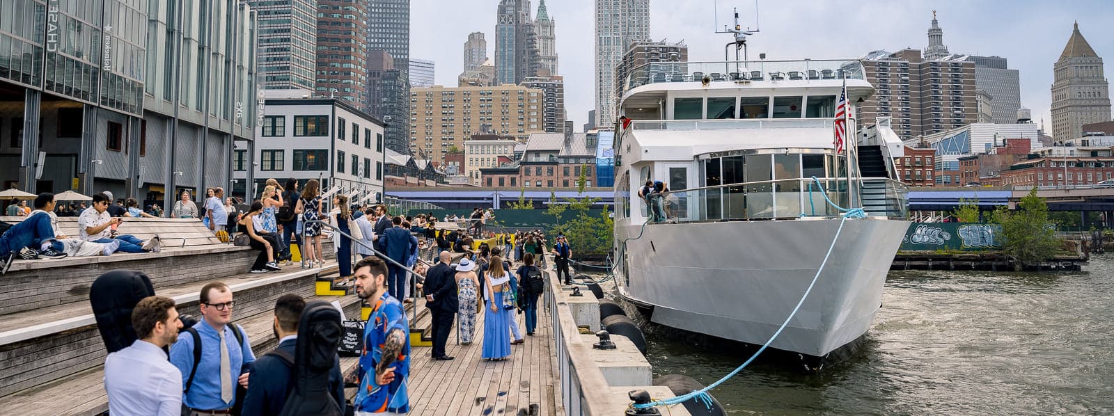 A first-time yacht charter renter boarding